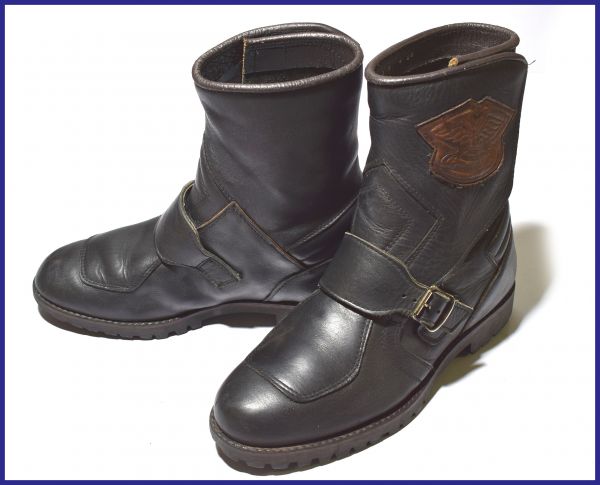 訳あり特価★LIGMAR★本革バイクブーツ/エンジニアブーツ27.0黒◆-K66