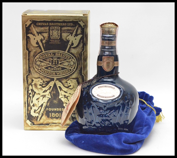 【未開栓・完品】ロイヤルサルート 21年 青 70CL 陶器ボトル 箱・袋付 楽天市場】【未開栓】ROYAL SALUTE ロイヤルサルート 21年 青陶器