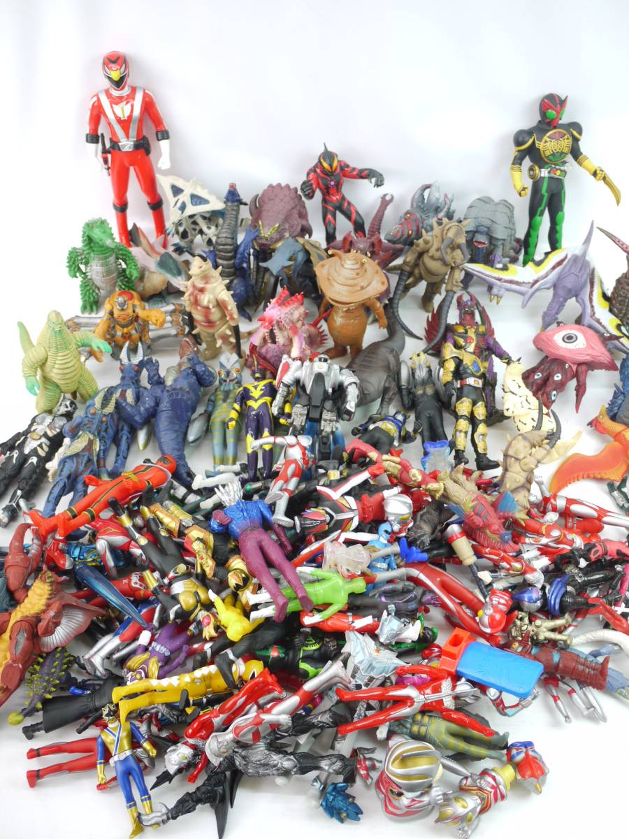 068-3954 ウルトラマン 怪獣 仮面ライダー スーパー戦隊 ソフビ フィギュア 大量 ジャンク