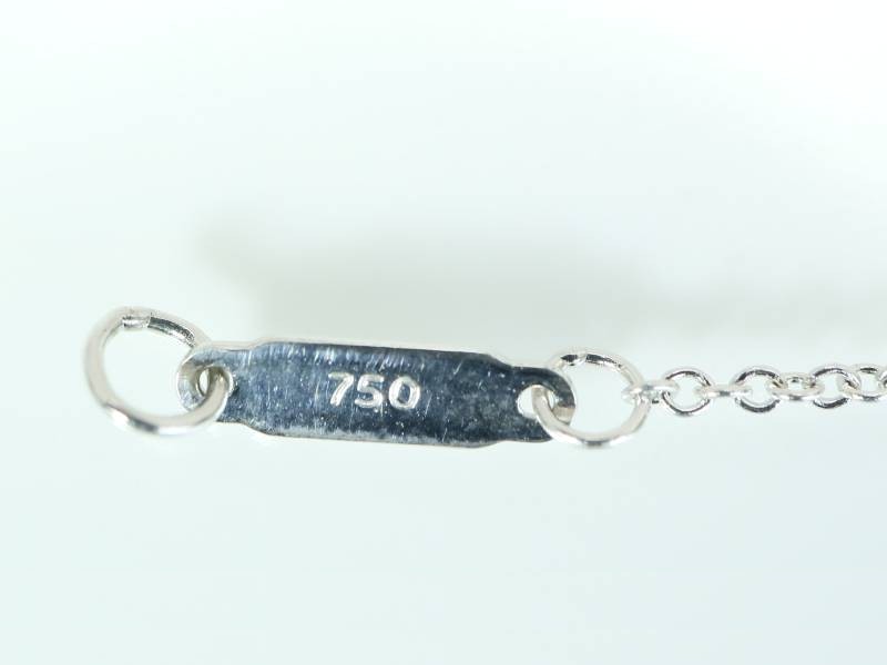 ティファニー ダイヤ メトロ ホースシュー ペンダント ネックレス K18WG 馬蹄 ホワイトゴールド 箱入 新品同様 5552