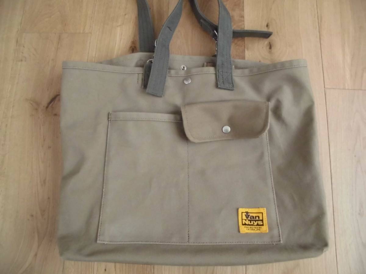 バンナイズ VanNuys 帆布 トートバッグ カーキ キャンンバス