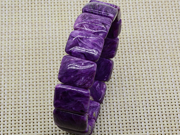 ZL115天然石★35Aチャロアイト★ブレス17*13mm