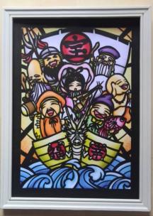 切り絵【七福神】弁才天☆毘沙門天☆大黒天☆恵比寿☆布袋☆寿老人☆福