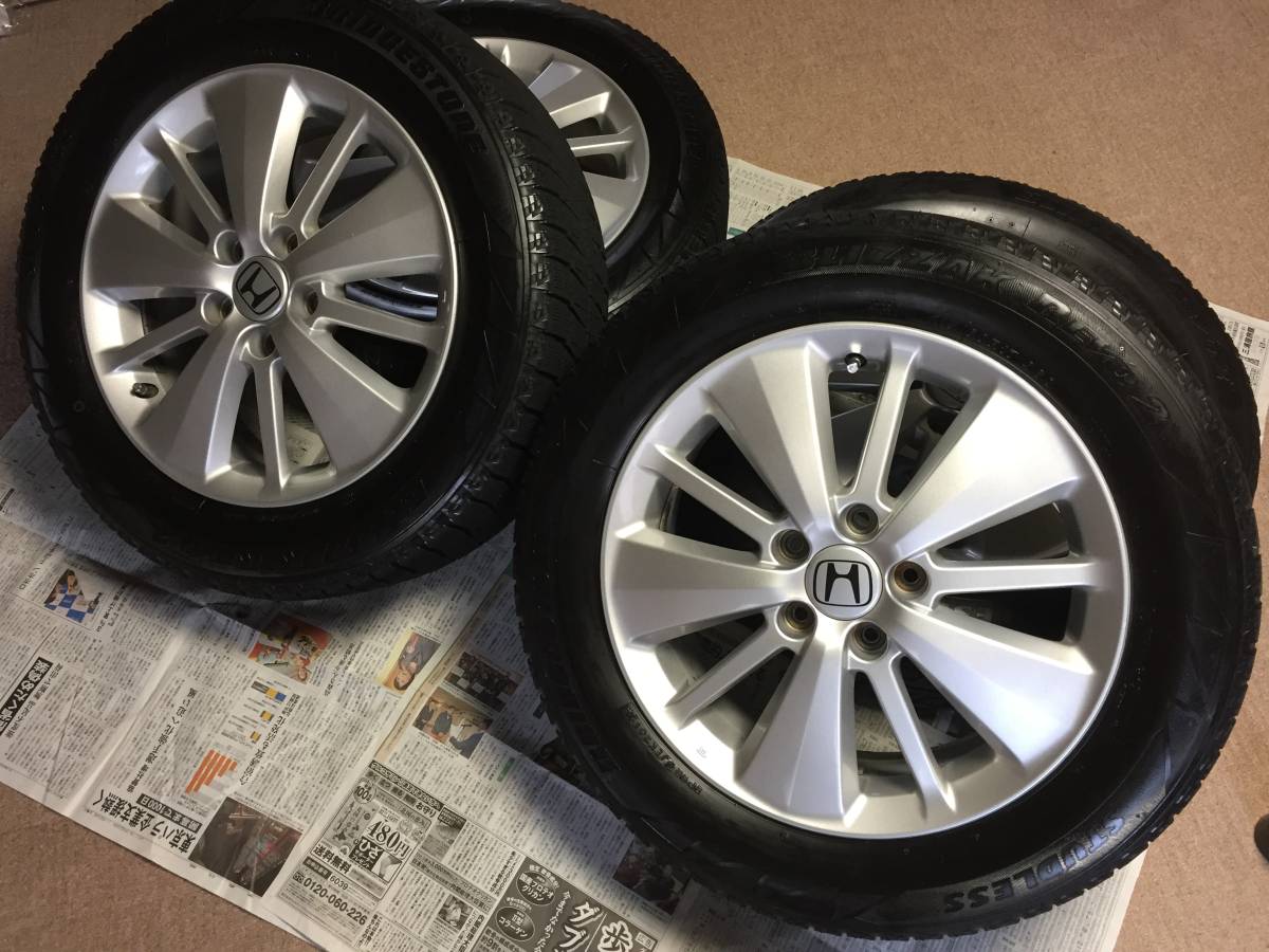 エリシオン純正アルミ4本セット ＋ブリヂストンブリザックREVO2　215-60-17 2本オマケ オデッセイなど