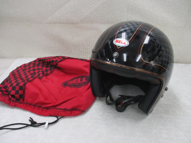観賞用 Bell/ベル Custom/カスタム 500 ジェット ヘルメット Lサイズ RSD Check It - Black Grey / PSCマーク無し