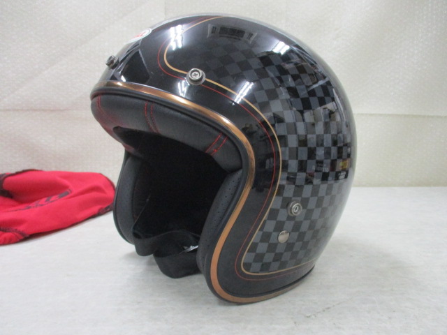 観賞用 Bell/ベル Custom/カスタム 500 ジェット ヘルメット Lサイズ RSD Check It - Black Grey / PSCマーク無し