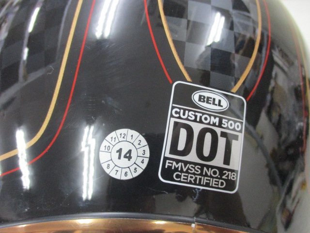 観賞用 Bell/ベル Custom/カスタム 500 ジェット ヘルメット Lサイズ RSD Check It - Black Grey / PSCマーク無し