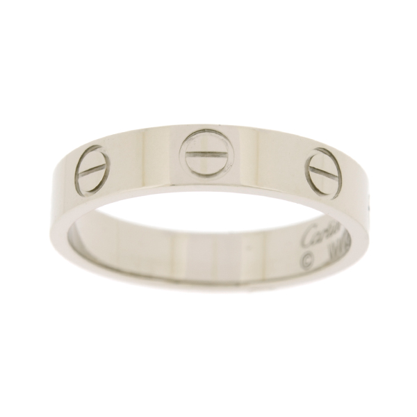メーカー仕上済 カルティエ 750WG ミニラブリング #49 Cartier B4085100