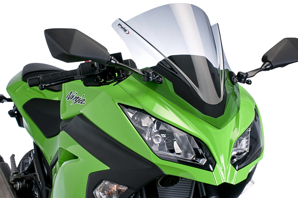 Puig 6463H スクリーン Kawasaki Ninja250 / Ninja300 (13-15) [スモーク] プーチ レーシング タイプ