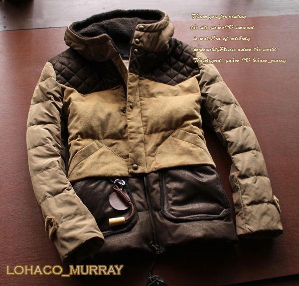 新品*超希少■BIWLEA【M】茶*メンズ 紳士 デザイナーズ 豪華コーデ ダウンジャケットS程度/小さいサイズ コーデュロイダウン★他同梱OK600