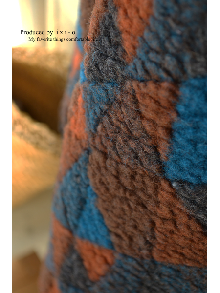 Produced by ixi-o イタリア製wool混 幾何学　プレイフルスライバーニット肉厚 極美品超高級イタリア製 BOGLIOLI 秋冬 極厚ツイード ボリオリ DOVER