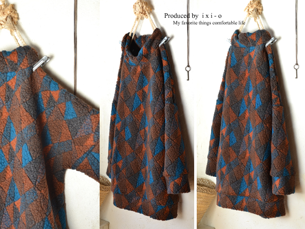 Produced by ixi-o イタリア製wool混 幾何学　プレイフルスライバーニット肉厚 極美品超高級イタリア製 BOGLIOLI 秋冬 極厚ツイード ボリオリ DOVER