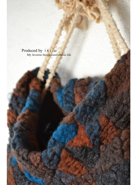 Produced by ixi-o イタリア製wool混 幾何学　プレイフルスライバーニット肉厚 極美品超高級イタリア製 BOGLIOLI 秋冬 極厚ツイード ボリオリ DOVER