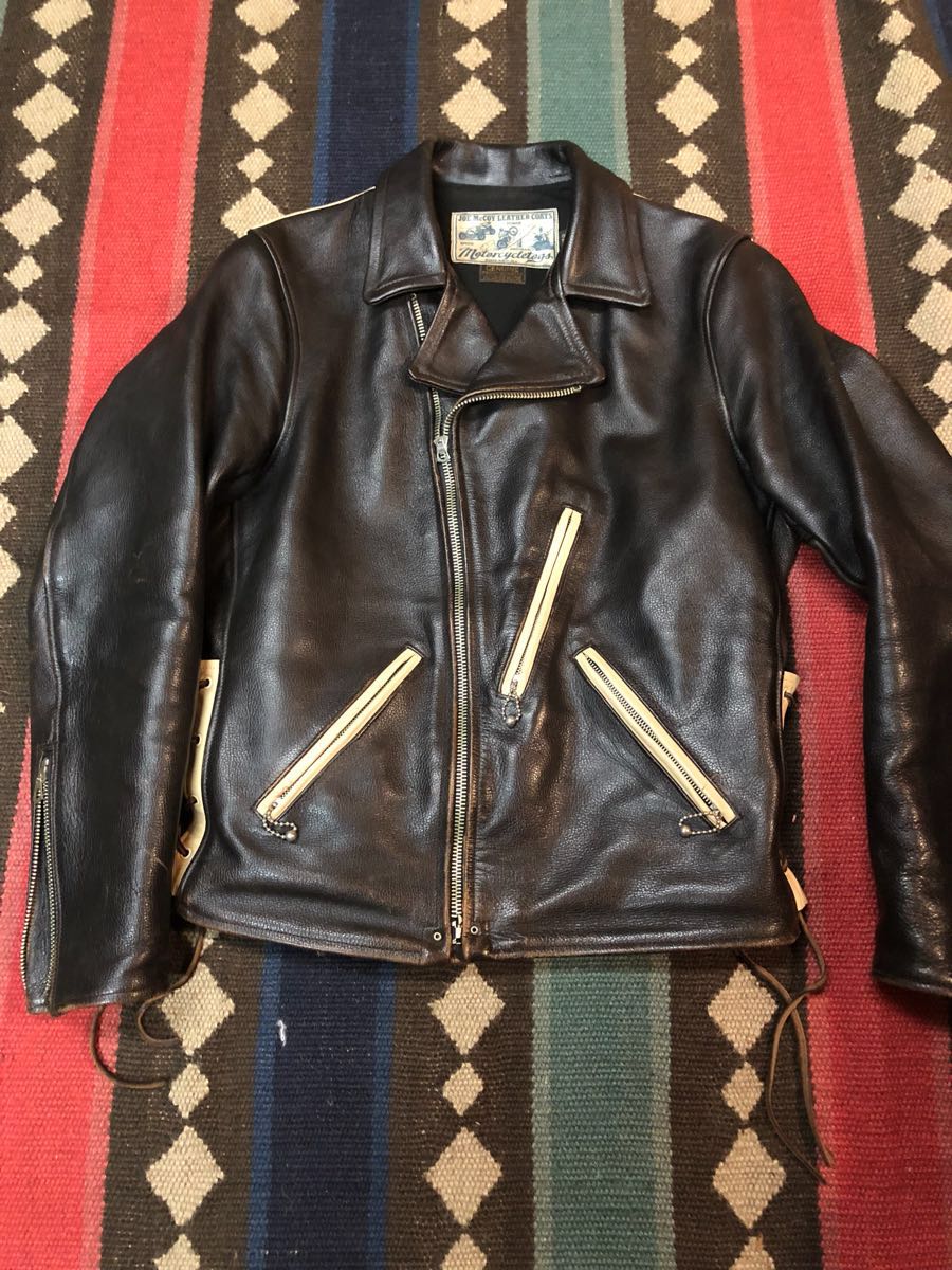 1円 ジョーマッコイ ライダース 38 ホースハイド 茶色検)buco フリーホイーラーズ ショット トイズマッコイ ダブルライダース FEW ルイス