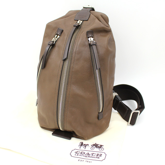 m2485 美品 コーチ トンプソン レザー ボディバッグ ワンショルダー 