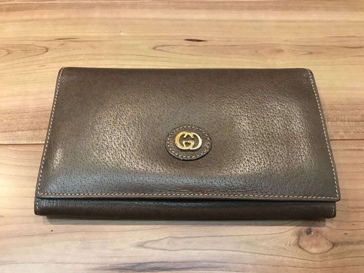 グッチ GUCCI 長財布 レザー GG がま口 中古 レディース 二つ折り 長 