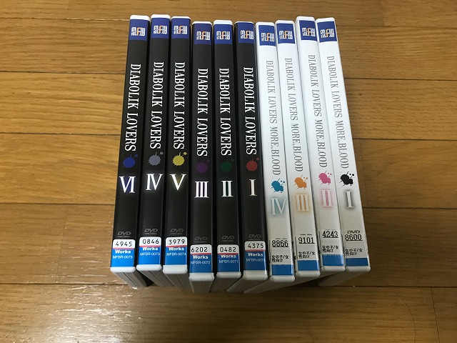 DVD DIABOLIK LOVERS+DIABOLIK LOVERS MORE，BLOOD 全10巻 レンタル品