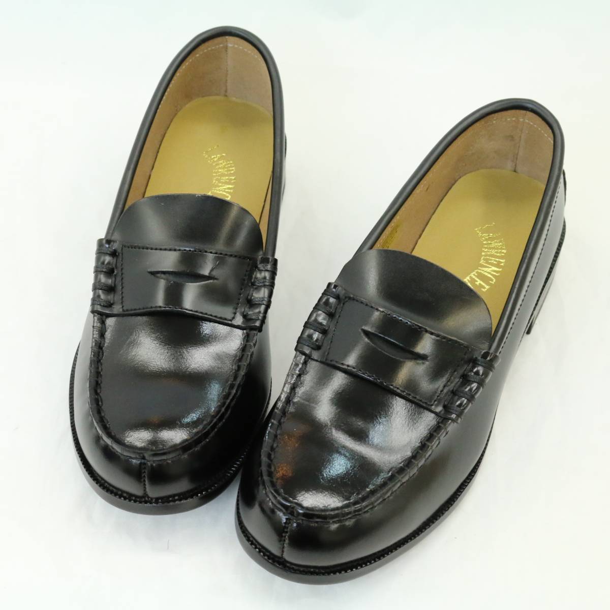 (3)新入学・通学・通勤LA89-98★新品未使用★アサヒ ローレンスアカデミー レディス メンズ ローファー 23.5cm ブラック 3E AL89981-1