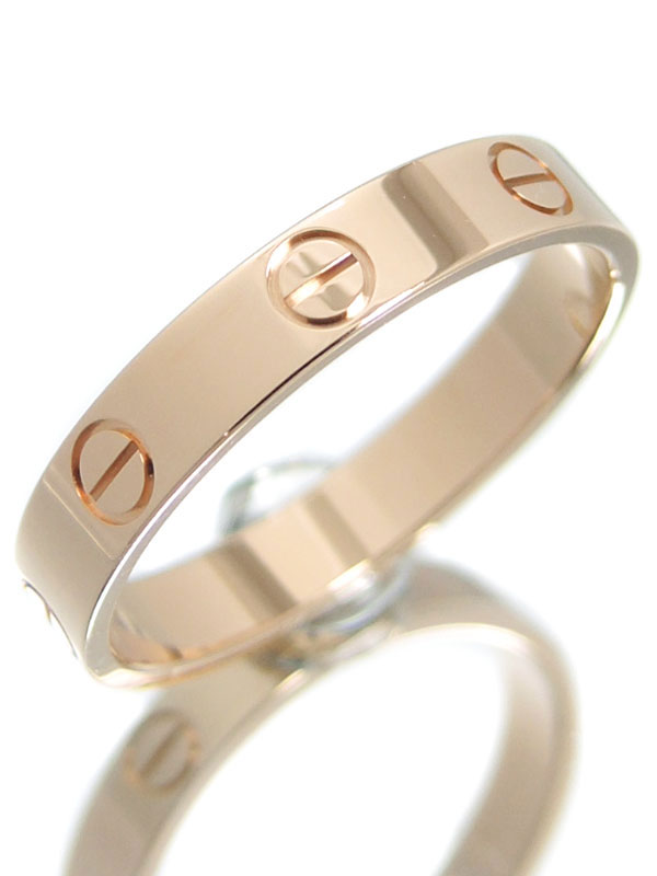 美品 カルティエ ミニラブリング 17号 #57 K18PG 保証書付 Cartier