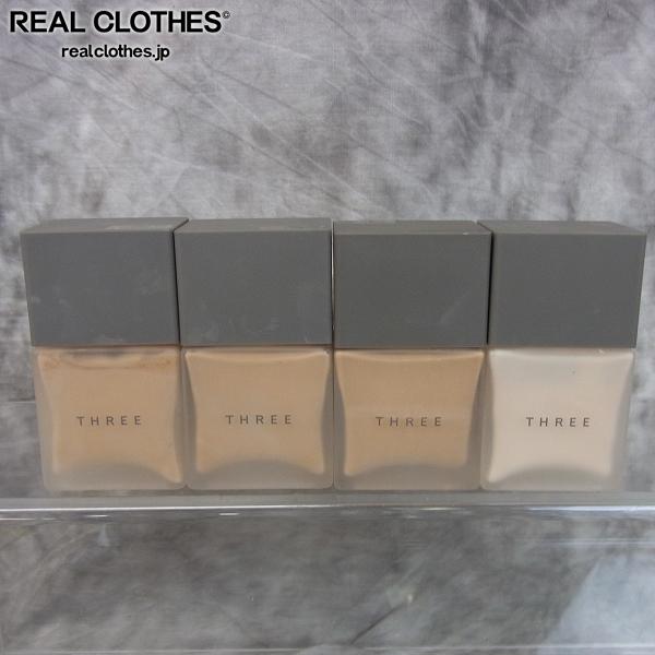 THREE/スリー フローレスフルイドファンデーション/プリスティーンプライマー ファンデ/ベース 4点セット /UP6