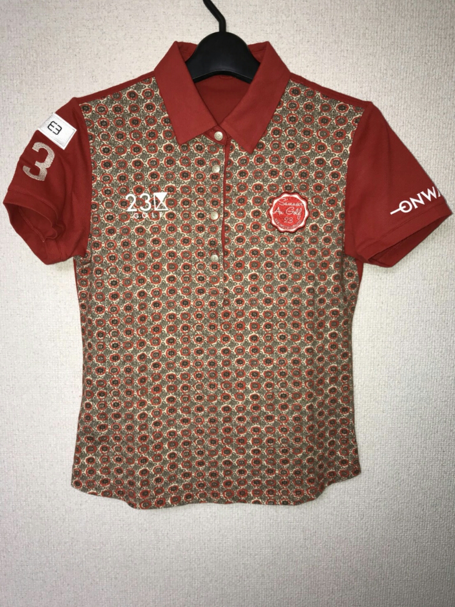辻梨恵 支給実使用 非売品 ポロシャツ 23区ゴルフ ONWARD オンワード 23区GOLF E3スポンサー入り 女子プロゴルファー 
