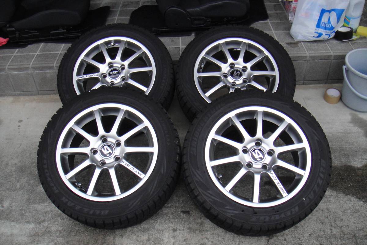 VWゴルフ7ヴァリアントにて使用　 スタッドレスタイヤセット　スポーツテクニックモノ10