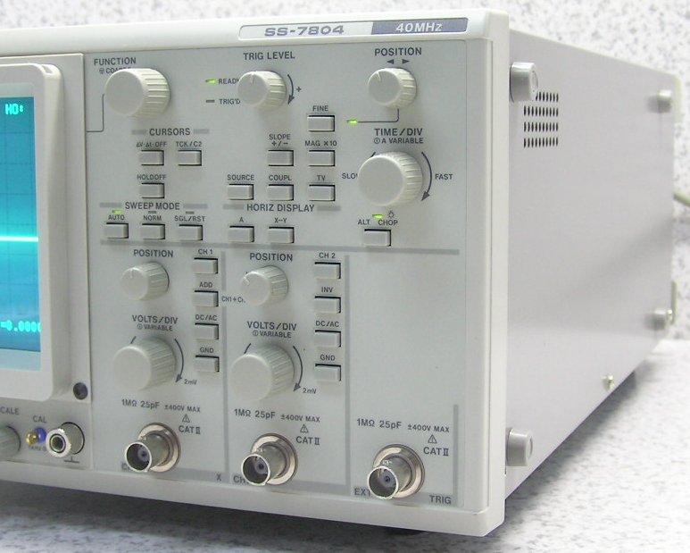 □IWATSU/岩崎通信機 40MHz 2CH オシロスコープ SS-7804 通電OK 送料