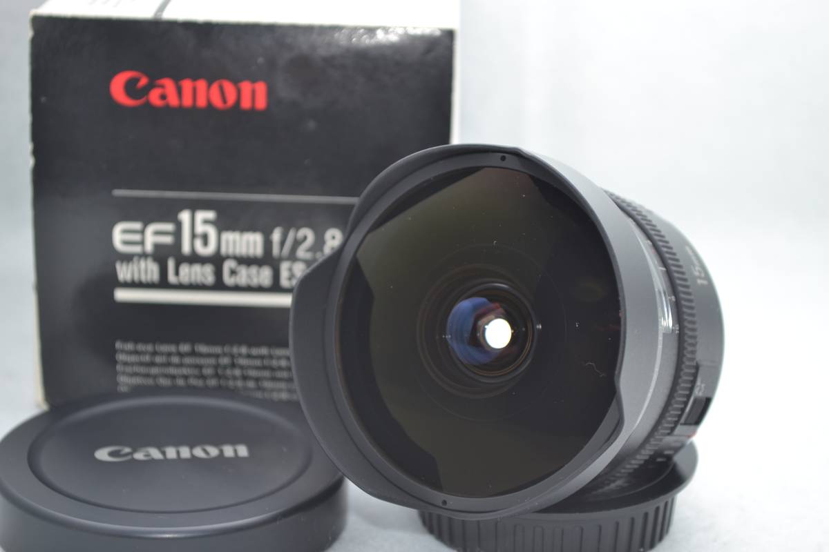 ◆美品元箱付キャノン　フィッシュアイ 単焦点魚眼 ◆Canon FISHEYE LENS EF 15mm /　F2.8　#1216