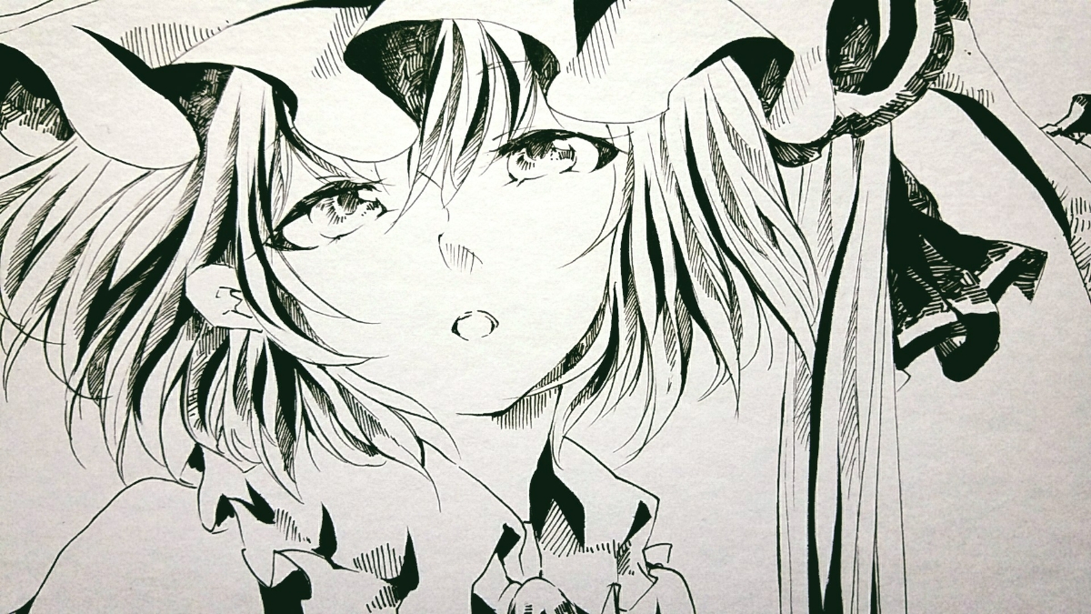 同人手描き東方イラスト フランドール スカーレット 色紙 モノクロ 手描きイラスト 売買されたオークション情報 Yahooの商品情報をアーカイブ公開 オークファン Aucfan Com