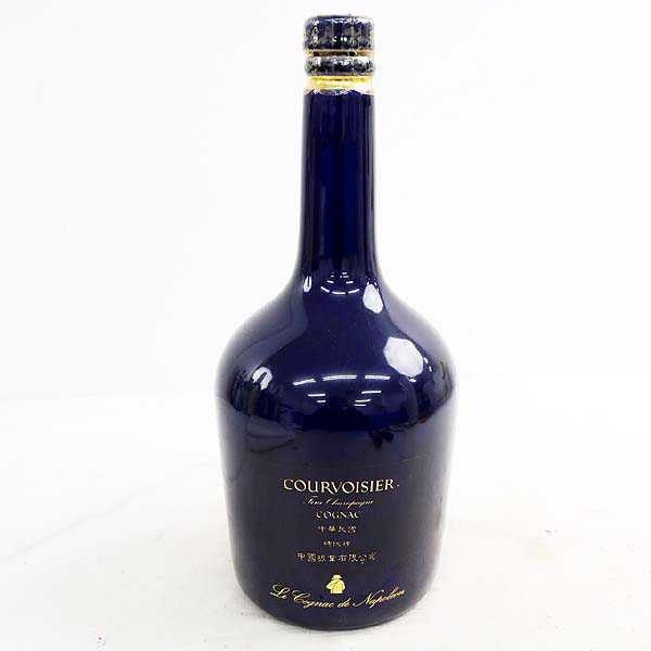 飲料・酒 COURVOISIER コニャック 青色陶器ボトル