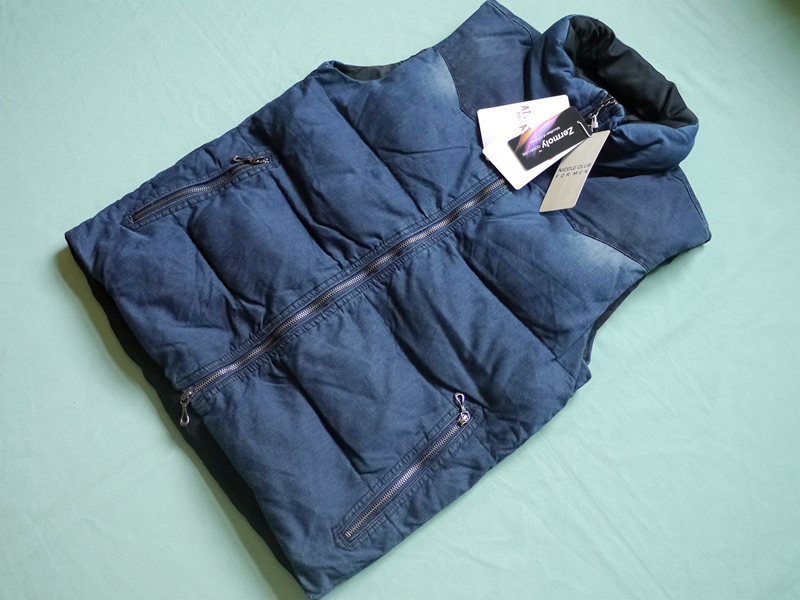 限定セール，大得価 NICOLE CLUB ダウン調中綿入りベスト #48 L デニム(ジャンパー、ブルゾン)｜売買されたオークション情報、yahooの商品情報をアーカイブ公開 - オークファン 男性用