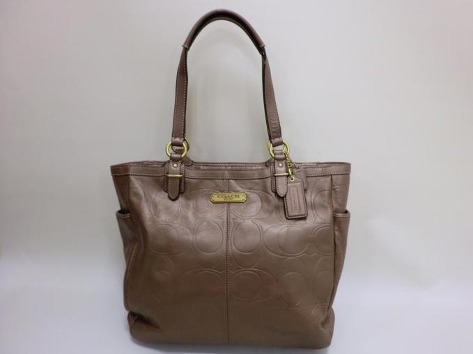 COACH　コーチ　F20741　トートバッグ　ギャラリー　エンボスドレザー　ブラウン　レザー トートバッグ ギャラリー コーチ ライト GALLERY TOTE