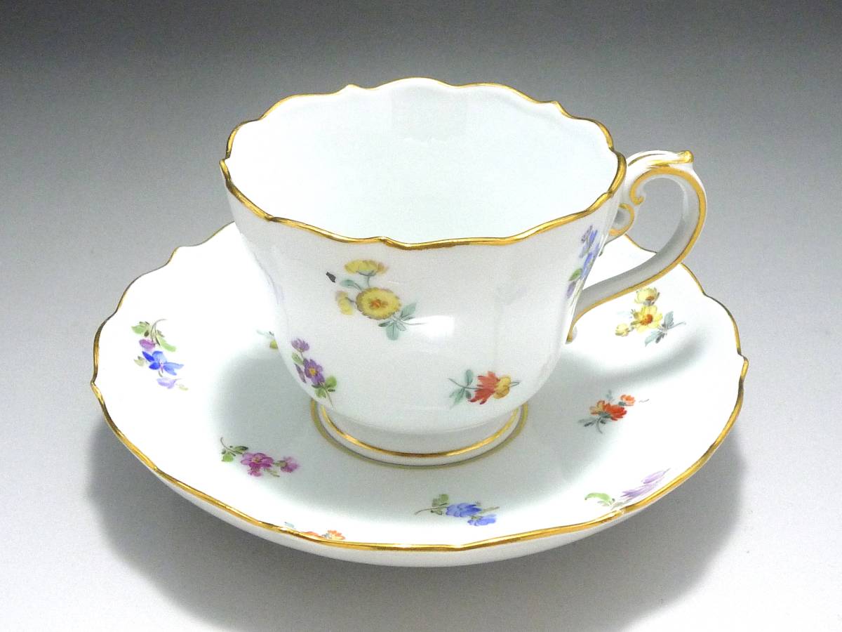 MEISSEN マイセン 小花散らし カップ&ソーサー 1級品 1850～1924年 
