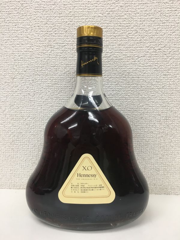 未開栓ヘネシーXO ヘネシーXO 金キャップ Hennessy XO 700ml クリア