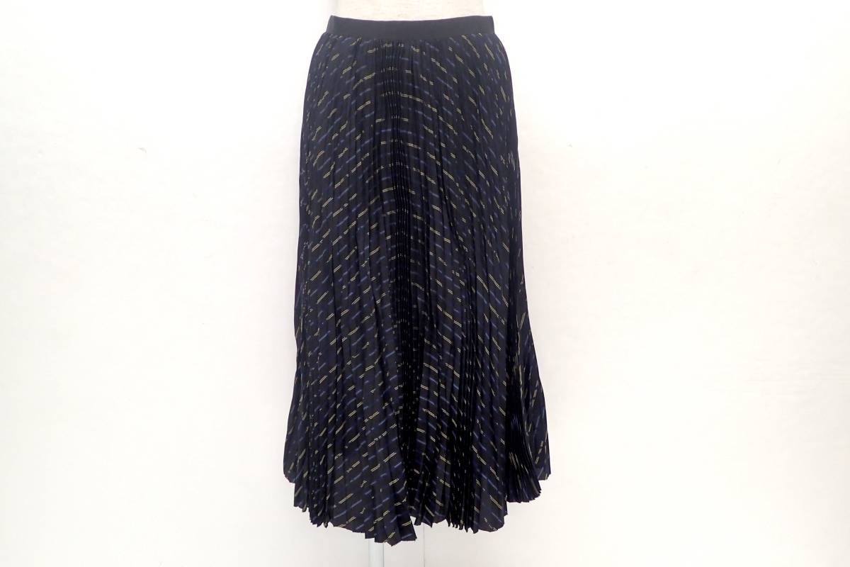 極美品◇Sacai luck サカイラック 15SS プリーツスリットスカート 1 黒 