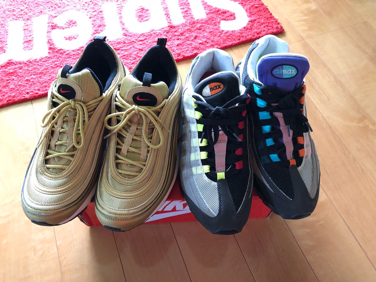 NIKE AIR MAX 95 greedy AIR MAX 97 gold セット jordan Air Max 0 