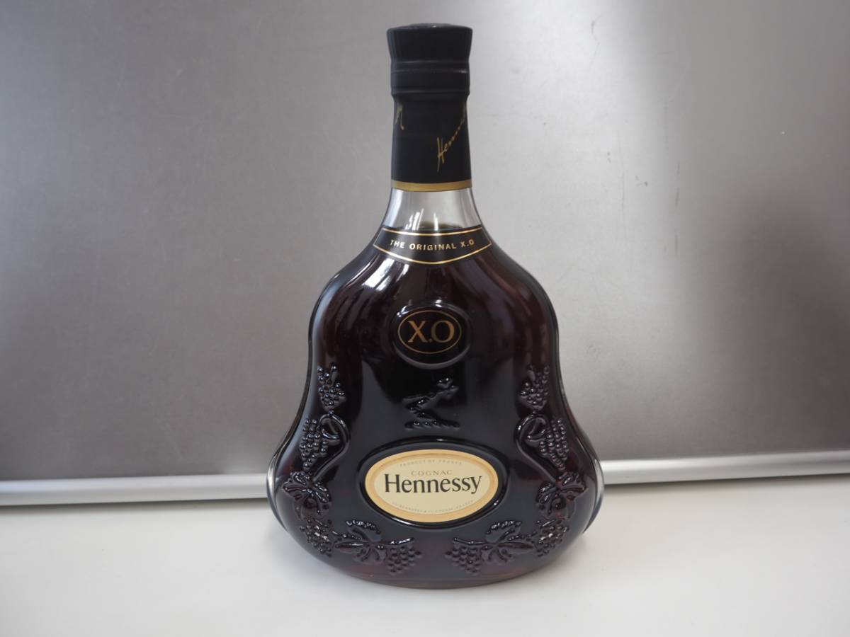 未開栓 Hennessy ヘネシー XO 黒キャップ クリアボトル ブランデー