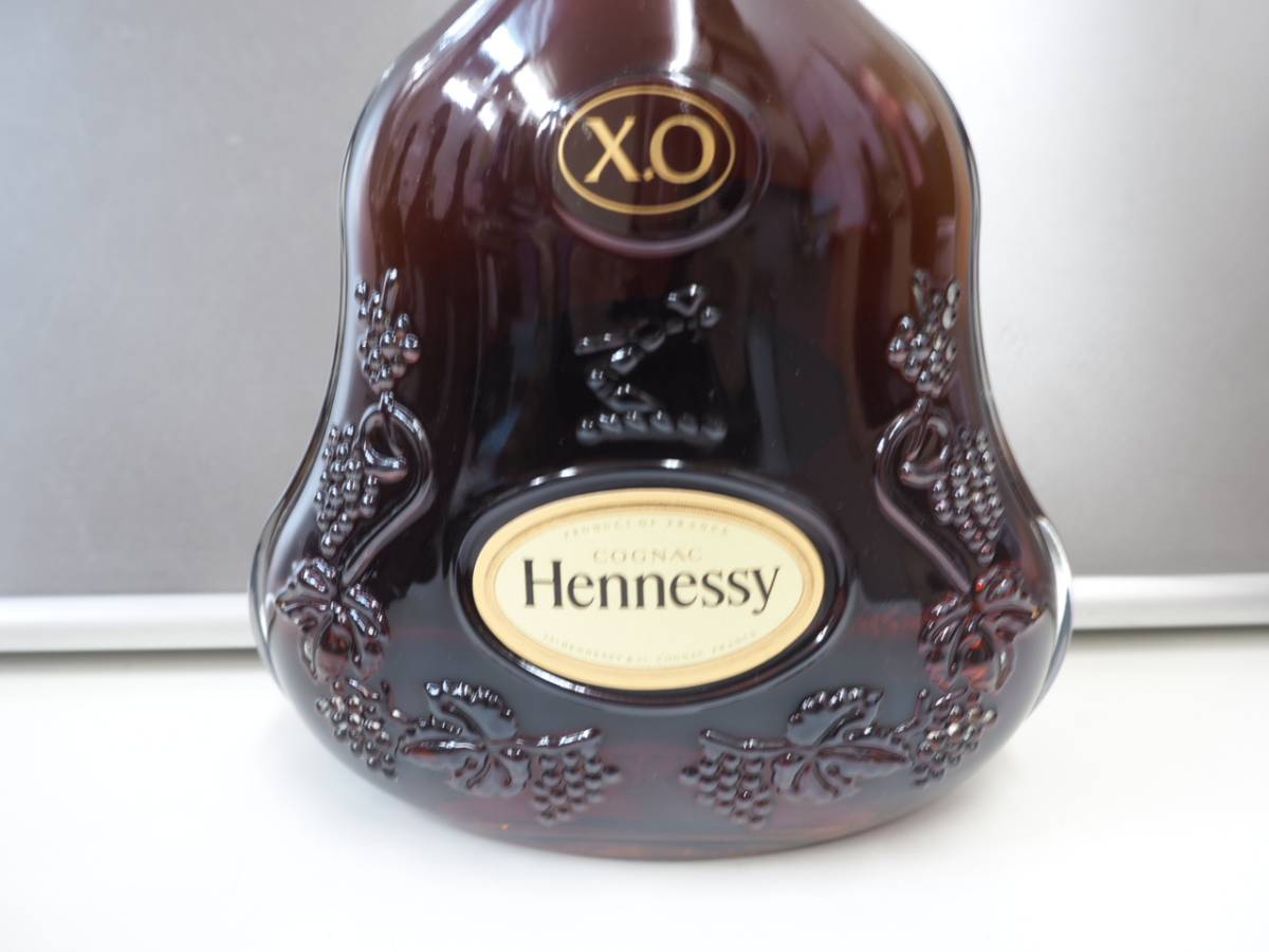 未開栓 Hennessy ヘネシー XO 黒キャップ クリアボトル ブランデー