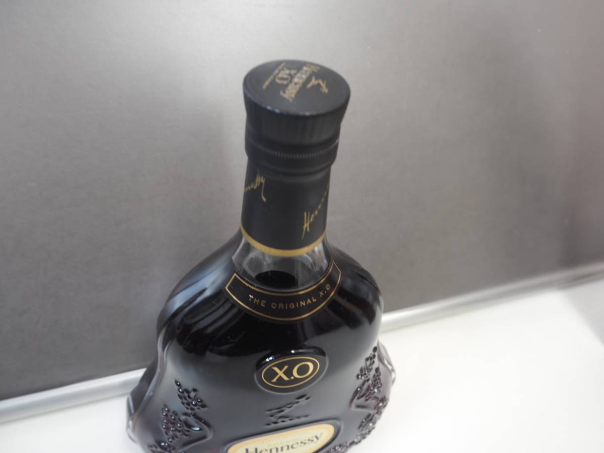 未開栓 Hennessy ヘネシー XO 黒キャップ クリアボトル ブランデー