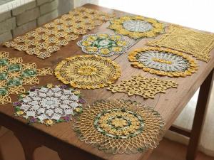 刺繍レース ドイリー／55×55cm／ホワイ 刺繍レース ドイリー／55×55cm／ホワイ 希少 フランス アンティーク