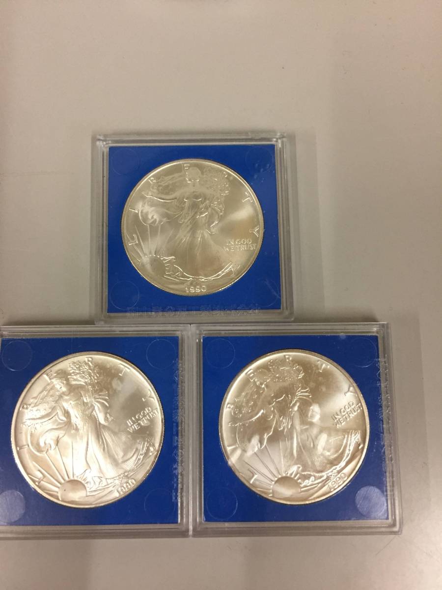 豊富な，人気SALE アメリカ銀貨幣 1990年 3枚(北アメリカ)｜売買されたオークション情報、yahooの商品情報をアーカイブ公開 - オークファン 北アメリカ
