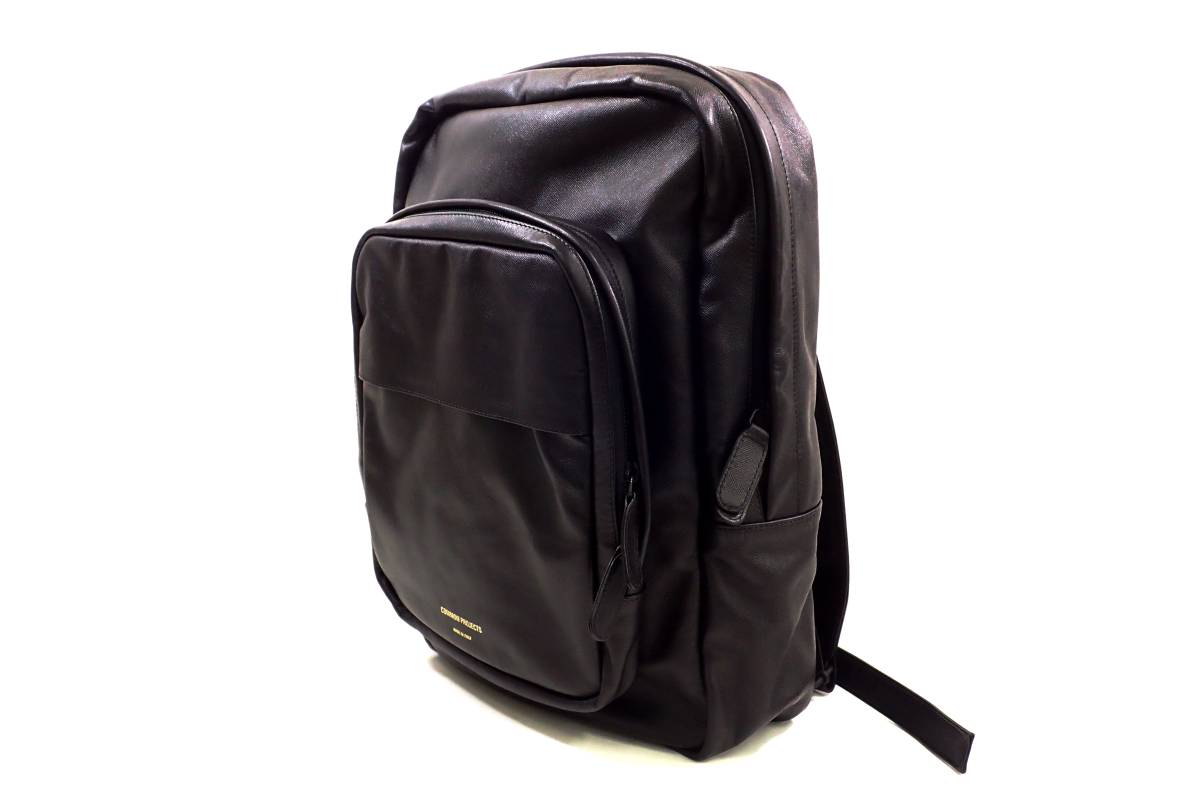 新同◇Common コモンプロジェクト ブラックレザーバックパック 