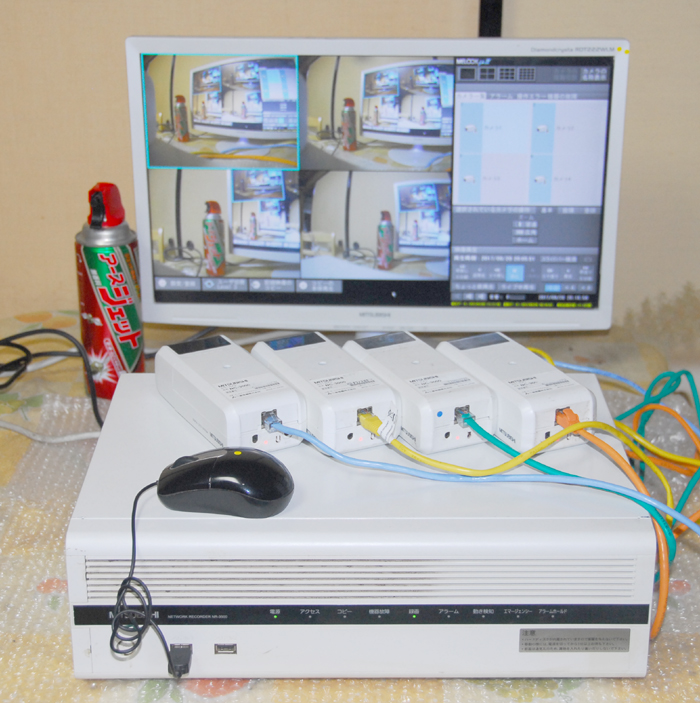 三菱レコーダ・NR－3500＋三菱専用カメラ・NC－3000・4台