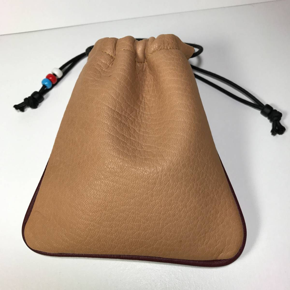 鹿革 ディアスキン 巾着 ポーチ ナチュラル 11 13 巾着 売買されたオークション情報 Yahooの商品情報をアーカイブ公開 オークファン Aucfan Com