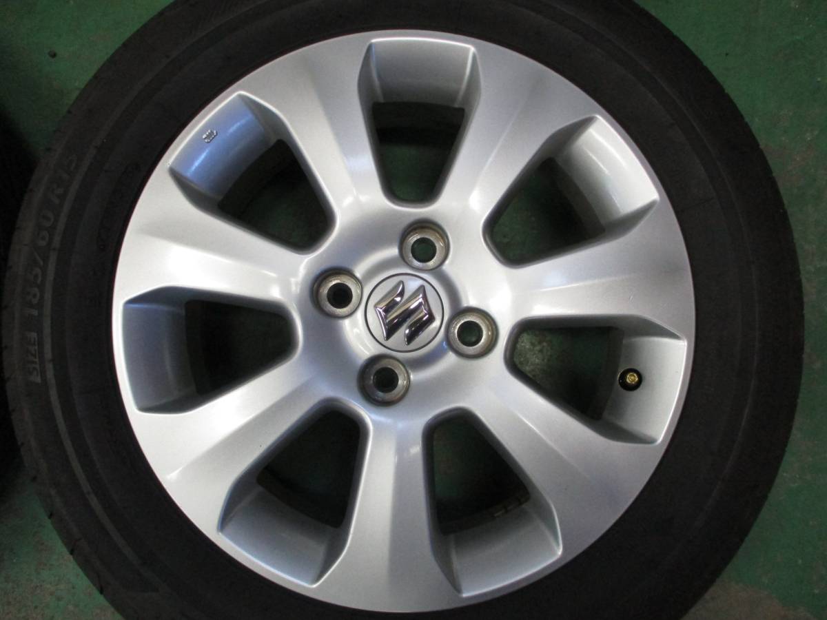 スズキ　スプラッシュ純正アルミ　185/60R15　バリ山4本　スイフトにも