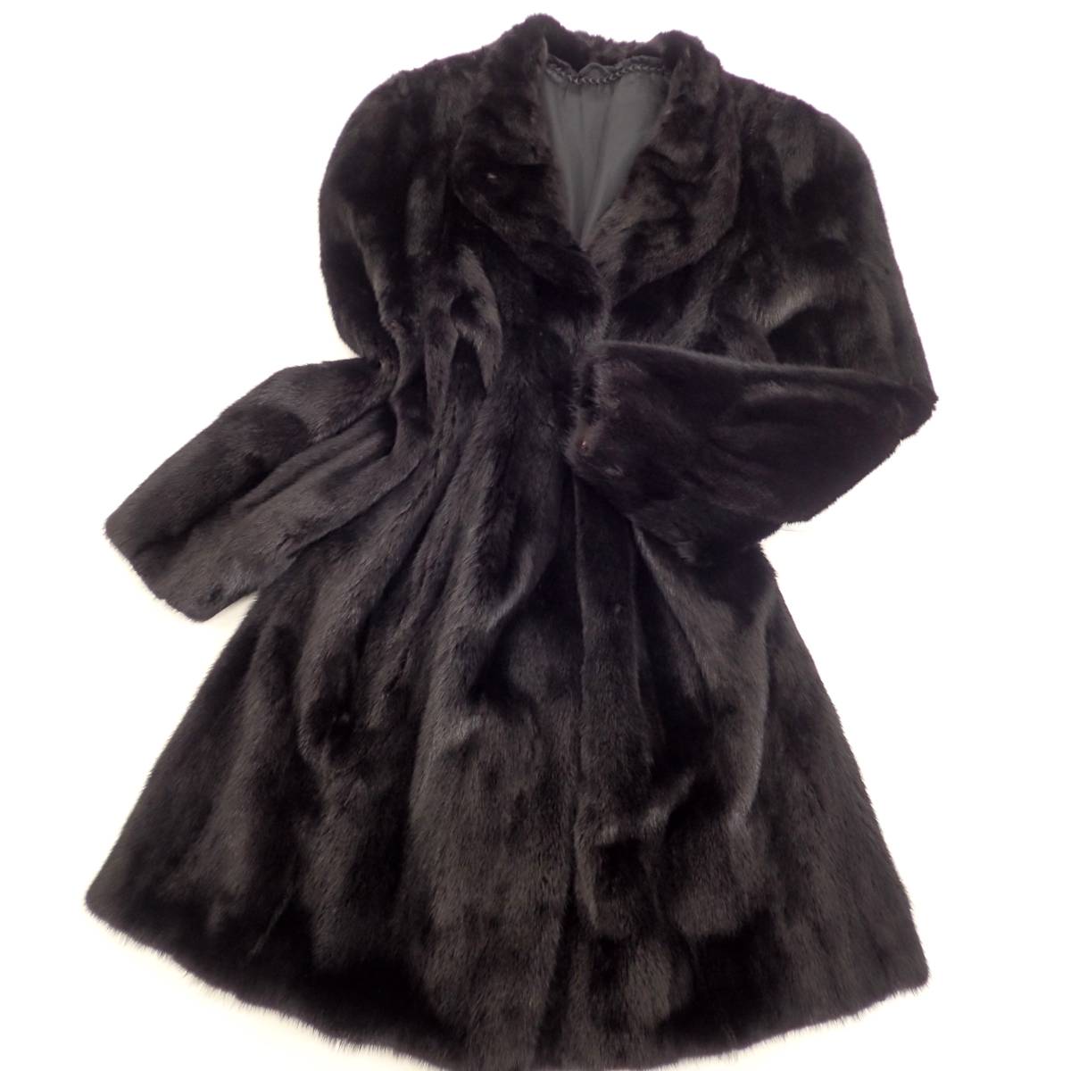 【HOT，新品】 極 SAGA MINK サガミンク ロングコート 黒 毛皮 MINK ファー(ミンク)｜売買されたオークション情報、yahooの商品情報をアーカイブ公開 - オークファン ミンク