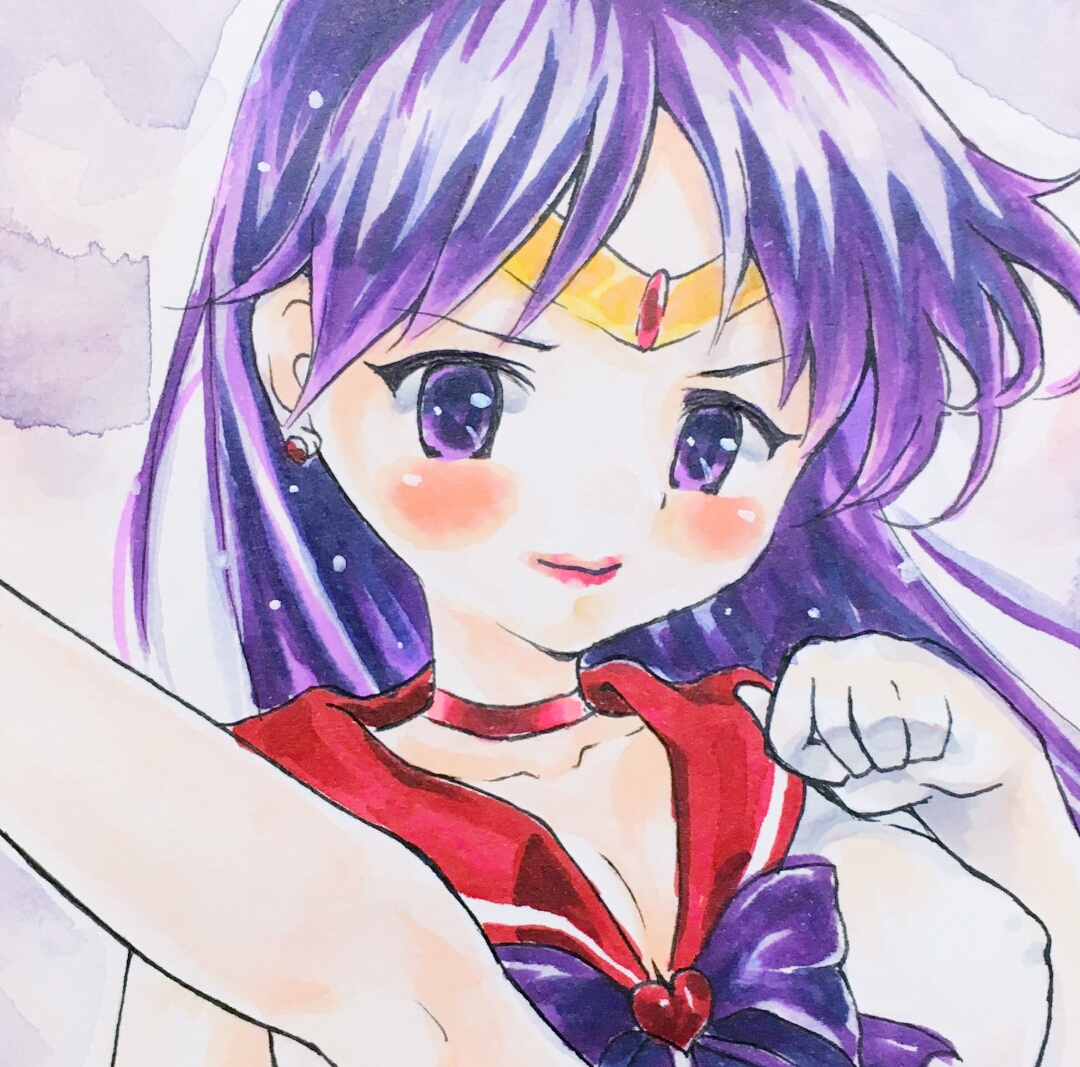 セーラームーン《セーラーマーズ(火野レイ)》キック】同人＊手描き
