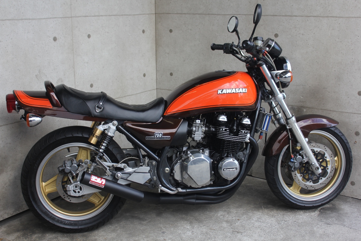 横浜～ Kawasaki ゼファー750 C2 極上 Z2火の玉カラー カスタム 好調