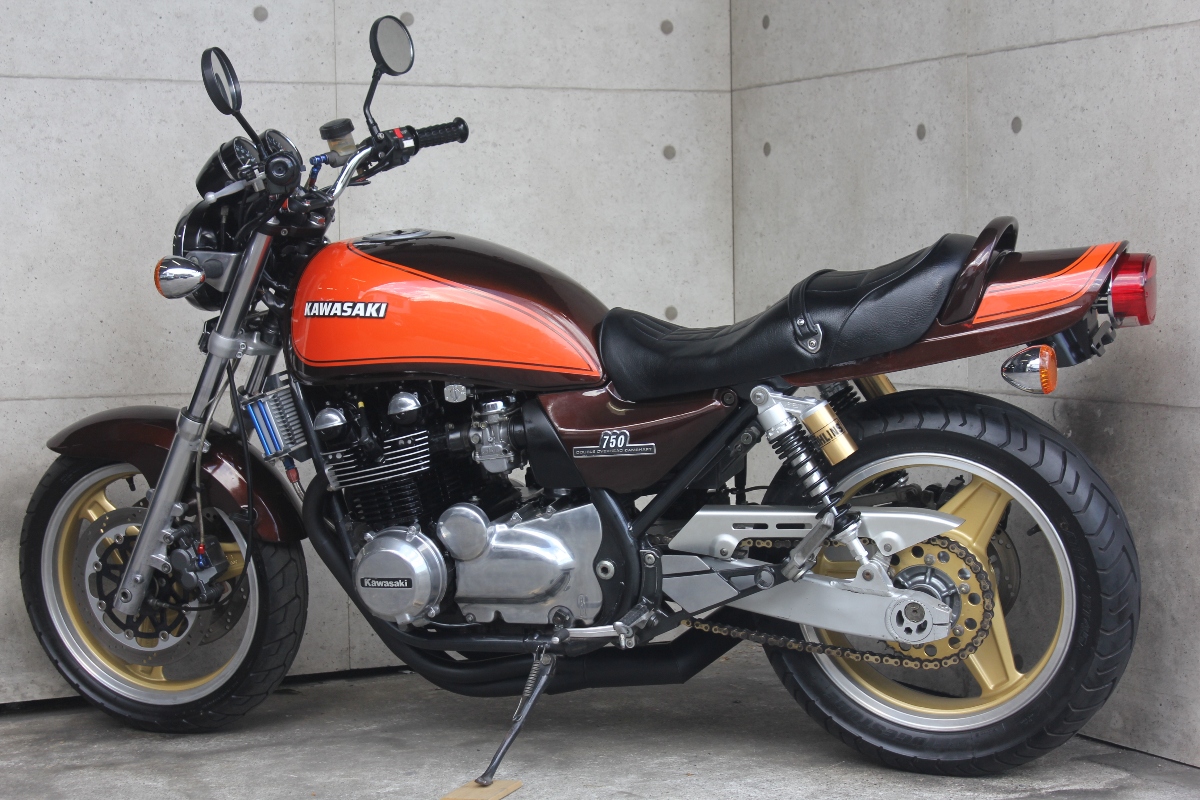 横浜～ Kawasaki ゼファー750 C2 極上 Z2火の玉カラー カスタム 好調
