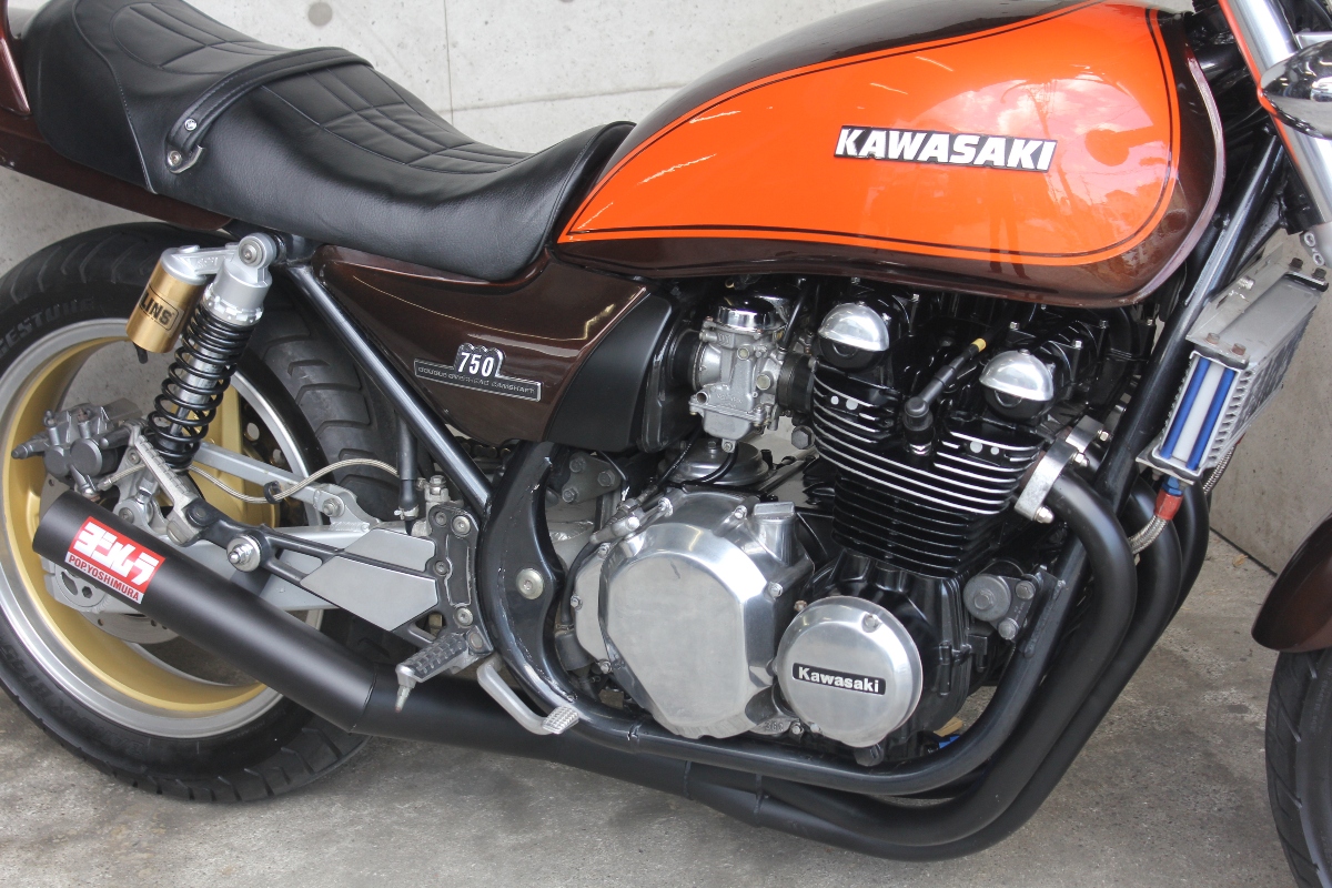 横浜～ Kawasaki ゼファー750 C2 極上 Z2火の玉カラー カスタム 好調